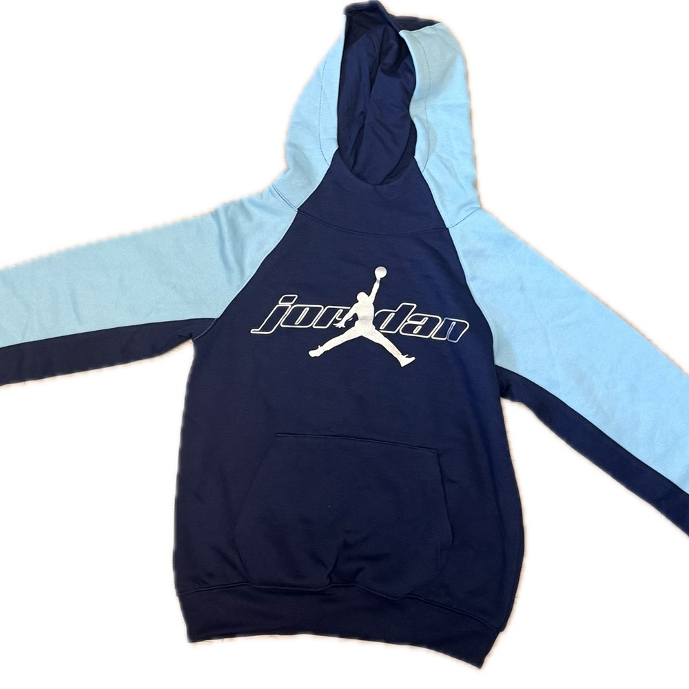 Jordan Navy and Light Blue Sweatshirt with Hood